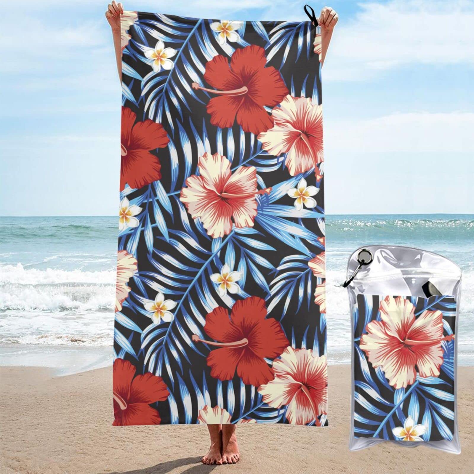 アロハ柄 マイクロファイバータオル